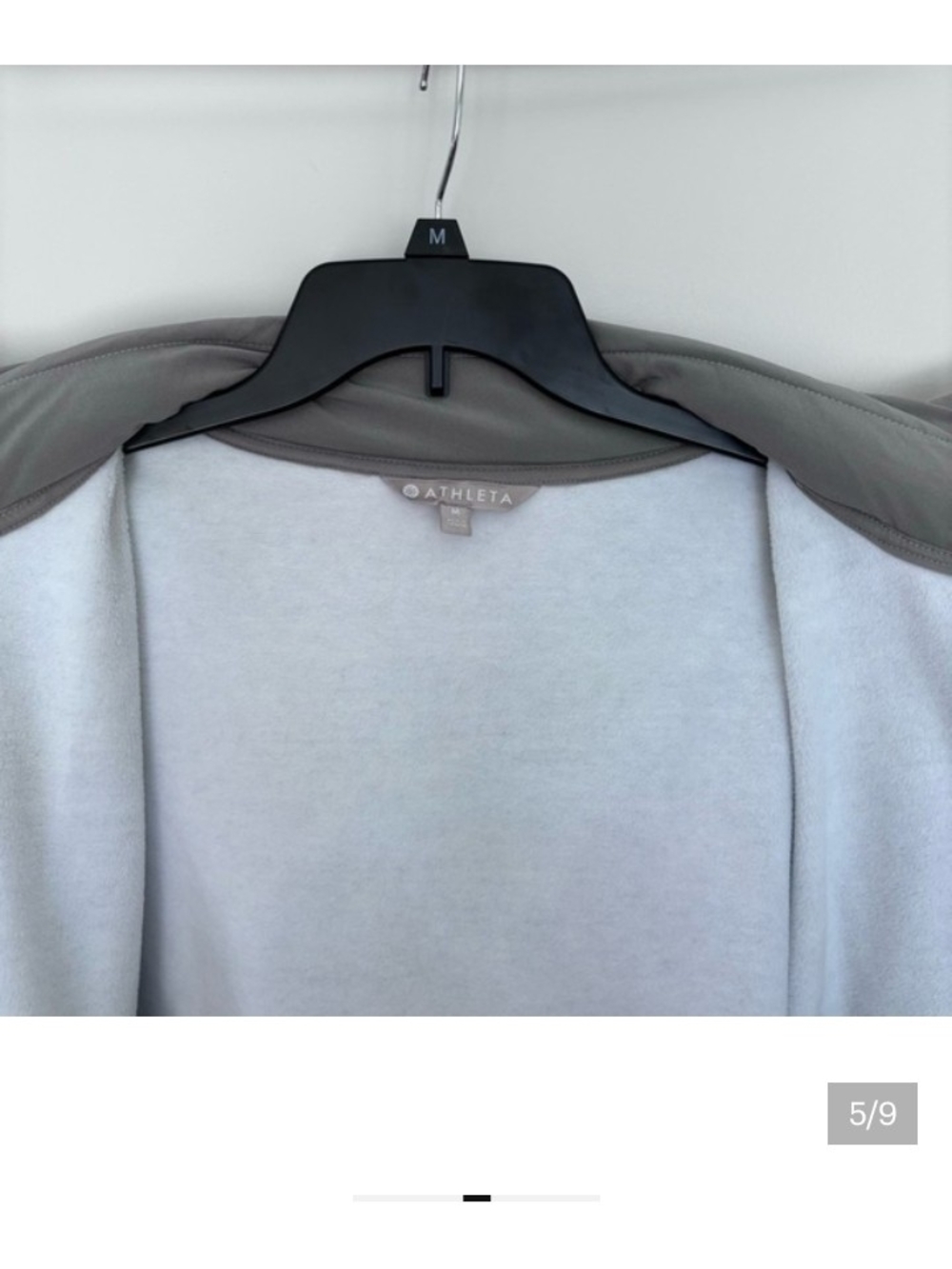 Athleta Victory Primaloft Full Zip-Up Hoodie Sweatshirt Heather Grey Fleece Line - Picture 5 of 9